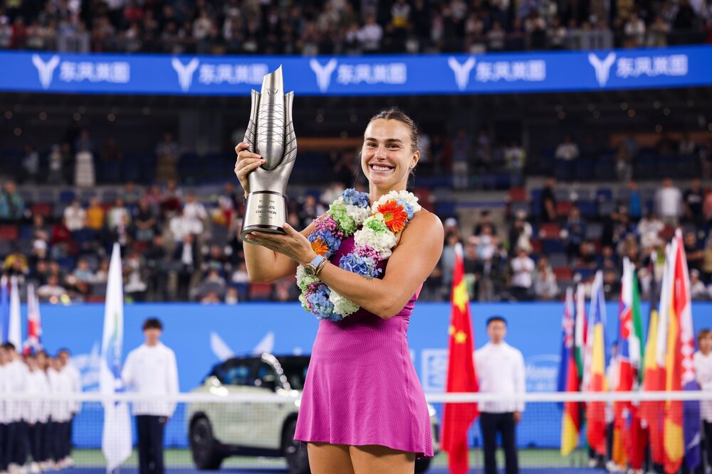 Арина Соболенко выиграла турнира в Ухане в третий раз. Фото: Wuhan Open